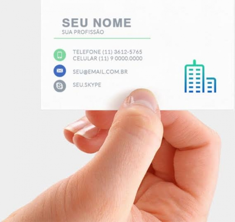 Cartão de Visita Fosco Orçamento Ibirapuera - Cartão de Visita para Jornalista